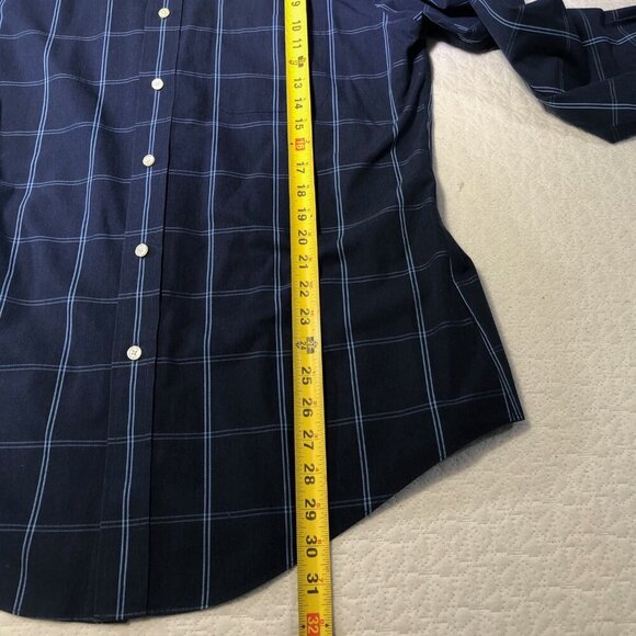 Brooks Brothers 1818 orig polo Mens Size Large Navy Blue w Lite Blue Ck Pattern - Picture 6 of 8